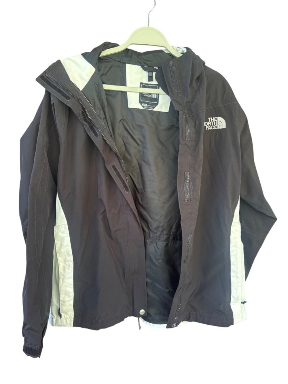 The North Face Women’s Large HyVent 3-in-1 Jacket Zip Out Liner Black Hooded
